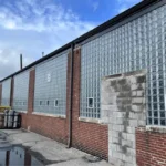 Glass block windows at Flow Polymers commercial facility in Ohio