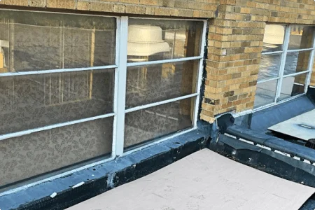 Synagogue sanctuary roof windows before replacement